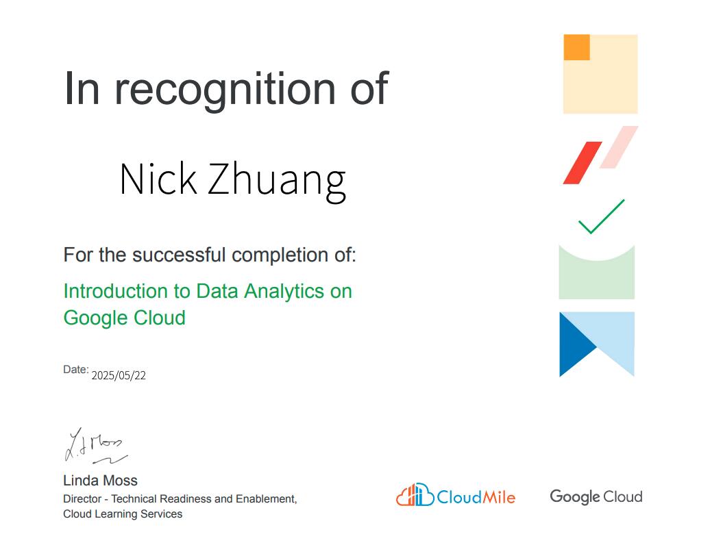 Introduction to Data Analytics on Google Cloud